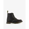 Dr. Martens' 1460 Warm Lined Shearling-lined Leather Ankle Boots In Olive