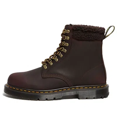 Dr. Martens' Dr. Martens 1460 Wintergrip Fleece Leather Boots 'cocoa Dark Brown'