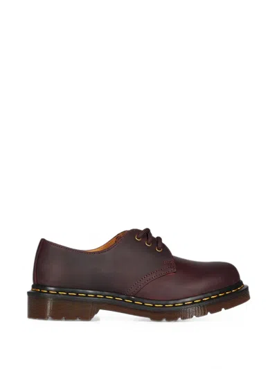 Dr. Martens 1461 3 Eye Contrast-stitch Derby Shoes In Brown