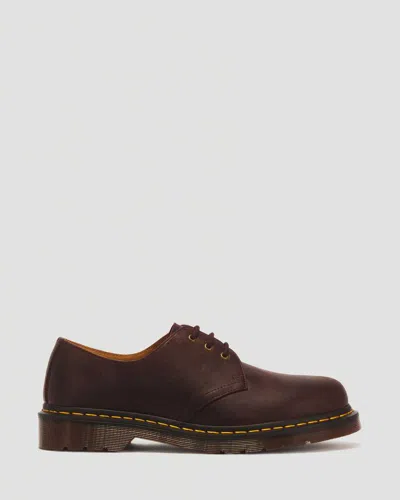 Dr. Martens 1461 3 Eye Crazy Horse Leather Lace Up Shoes In Red