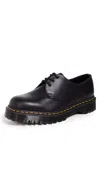 Dr. Martens Black Leather Oxfords And Derbies In Multi