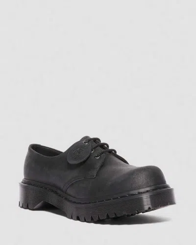 Dr. Martens 1461 Bex Bump Toe Leather Shoes In Black