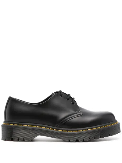 Dr. Martens Black 1461 Quad Oxfords In Black Polished Smooth