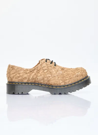 Dr. Martens 1461 Bex Made In England Emboss Suede Oxford Shoes Savannah Tan In Beige