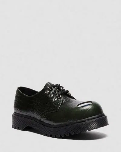 Dr. Martens 1461 Bex Steel Toe Leather Shoes In Green