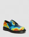 Dr. Martens' 1461 Genix Nappa Reclaimed Thermal Map Leather Oxford Shoes In White