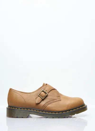 Dr. Martens 1461 Monk Buckle Leather Lace In Beige