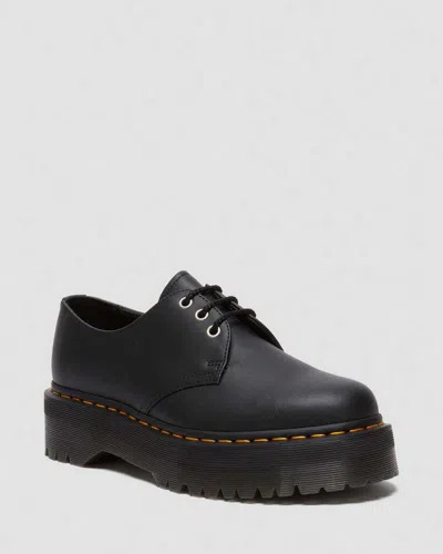 Dr. Martens 1461 Platform Genix Nappa Reclaimed Leather Oxford Shoes In Black