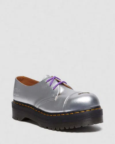Dr. Martens' 1461 Platform Mademe Leather Oxford Shoes In Metallic