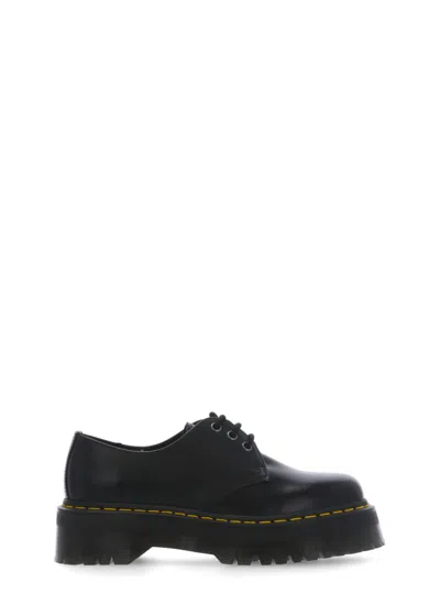 Dr. Martens 1461 Quad Platform Leather Shoes In Black