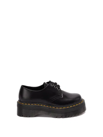 Dr. Martens' `1461 Quad` Platform Shoes In Black  