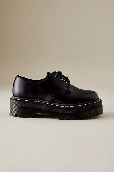 Dr. Martens Lace-up Leather Shoes Contrast Stitching In Black