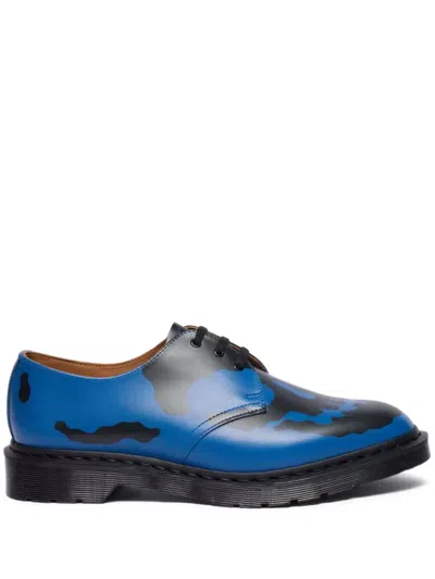 Dr. Martens 1461 Skull-print Dery Shoes In Blue