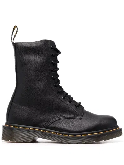 Dr. Martens 1490 Virginia Booties In Black