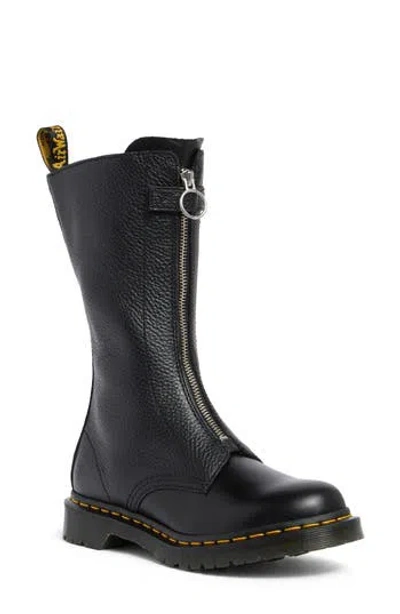 Dr. Martens' Dr. Martens 1b99 Front Zip Leather Boot In Black