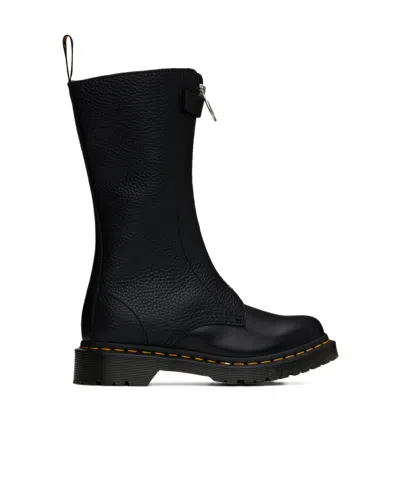 Dr. Martens' 1b99 Front Zip Medium Boots In Black