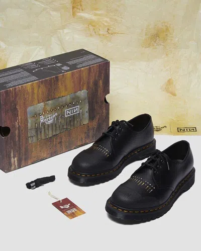 Pre-owned Dr. Martens 2024 Nine Inch Nails 1461 Backhand Leather Boots Mens From Japan In Black