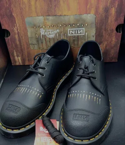 Pre-owned Dr. Martens 2024 Nine Inch Nails 1461 Backhand Leather Boots Mens From Japan In Black