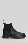 Dr. Martens 2976 Ambassador Combat Boots In Black Leather In Black