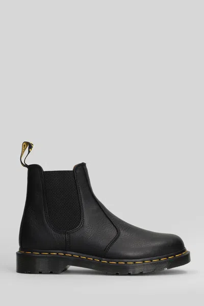 DR. MARTENS 2976 AMBASSADOR COMBAT BOOTS IN BLACK LEATHER