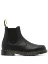 Dr. Martens 2976 Ambassador Combat Boots In Black Leather In Black