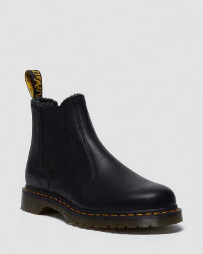 Dr. Martens 2976 Grizzly Fleece Lined Chelsea Boots In Black