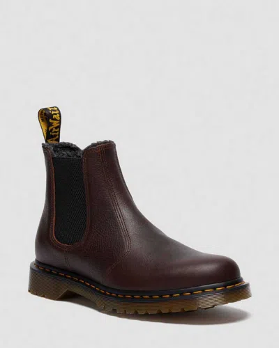Dr. Martens 2976 Grizzly Leder Chelsea Stiefel Mit Kunstfellfutter In Brown