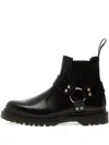 Dr. Martens 2976 Harness Analine Man Ankle Boots Black Size 9 Leather In Black