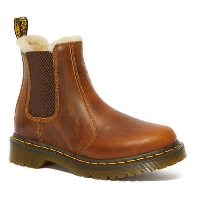 Pre-owned Dr. Martens' Dr. Martens 2976 Leonore Butterscotch Orleans In Braun