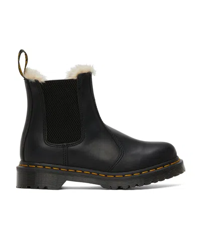 Dr. Martens Damen Leder 2976 Leonore Chelsea Stiefel Mit Kunstpelzfutter In Black Wyoming