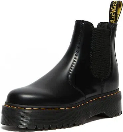 Pre-owned Dr. Martens' Dr. Martens 2976 Quad Boots Black Polished Smooth