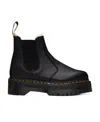 Dr. Martens' Black 2976 Polished Smooth Platform Chelsea Boots In Black