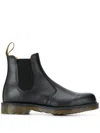 Dr. Martens' Vintage Round-toe Leather Boots In Black Smooth