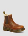 Dr. Martens' Damen 2976 Leonore Chelsea-chelsea Stiefel Mit Kunstfellfutter In Brown