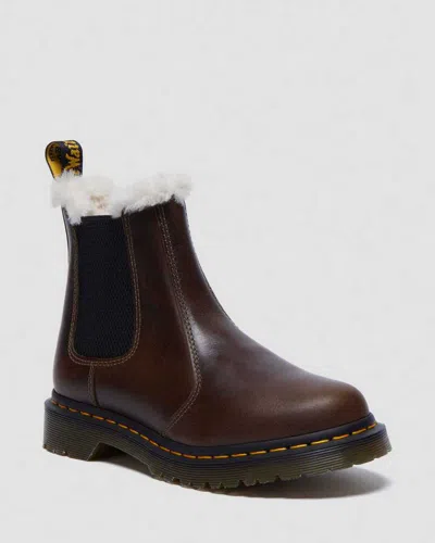 Dr. Martens' 2976 Women's Faux Fur Lined Chelsea Boots In Brown