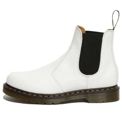 Dr. Martens' Dr. Martens 2976 Yellow Stitch Smooth Leather Chelsea Boots 'white'
