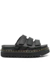 Dr. Martens' 50mm Leather Sandals In Black