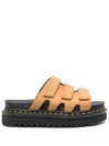 Dr. Martens' 50mm Leather Sandals In Nude