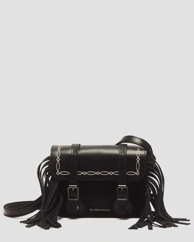 Dr. Martens 7 Inch Desert Rodeo Leather & Suede Satchel In Black
