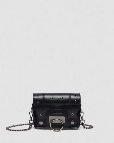 Dr. Martens' 7 Inch Kiev Leather Hardware Satchel In Black