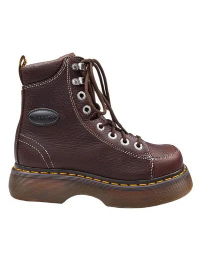 DR. MARTENS DR. MARTENS 8-EYE BUZZ LEATHER ANKLE BOOT
