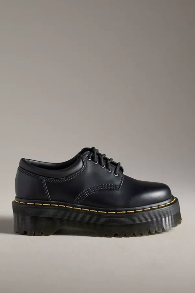 Dr. Martens 8053 Quad Mono Leather Oxford Shoes In Black