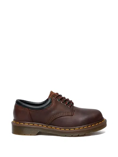 Dr. Martens 8053 Crazy Horse Leather Derby Shoes In Brown