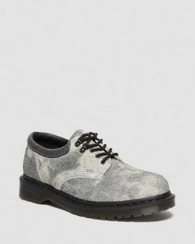 Dr. Martens' 8053 Stonewashed Suede Platform Casual Shoes In Warm Stone Stonewash