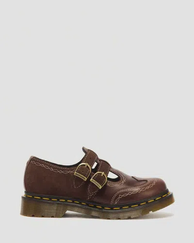 Dr. Martens 8065 Desert Rodeo Leather & Suede Mary Jane Shoes In Brown