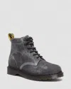 Dr. Martens' 939 Stonewashed Suede Lace Up Boots In Black