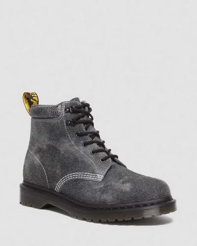 Dr. Martens' 939 Stonewashed Suede Lace Up Boots In Black