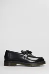 Dr. Martens' Adrian Snaffle Smooth Leather Kiltie Loafers Shoes In Black