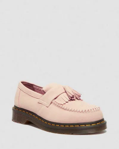 Dr. Martens' Adrian Nubuck Leather Tassle Loafers In Pink