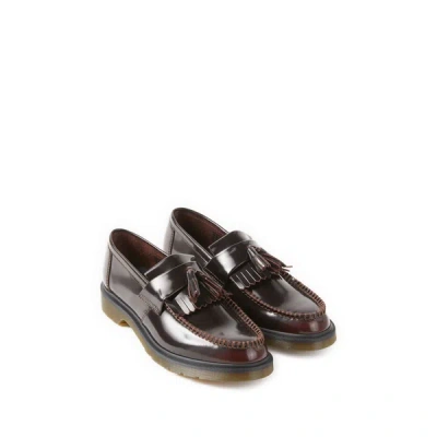 Dr. Martens Adrian Patent Leather Loafers In Red